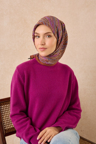 Velora Eşarp Modern Zebra Kiremit - Velora Eşarp - | Silk Home
