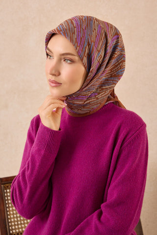 Velora Eşarp Modern Zebra Kiremit - Velora Eşarp - | Silk Home