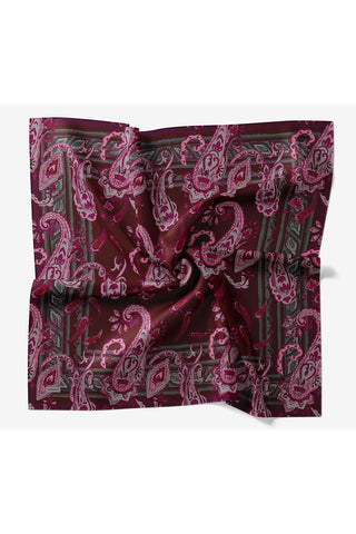 Velora Eşarp Şal Desen Mürdüm 90x90