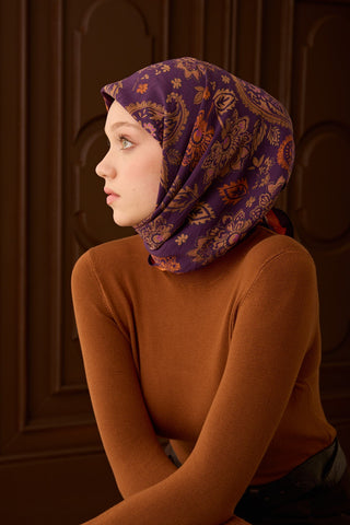 Velora Eşarp Shawl Pattern Mor