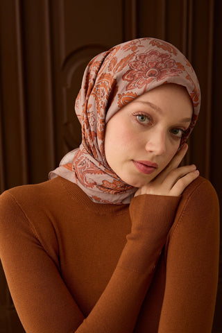 Velora Eşarp Shawl Pattern Turuncu