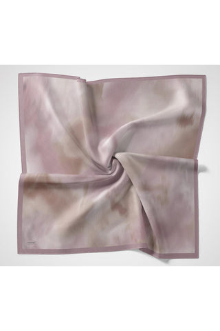 Viscose Velora Scarf, Four Seasons Kilim Pattern, Light Gray, 90x90 cm 