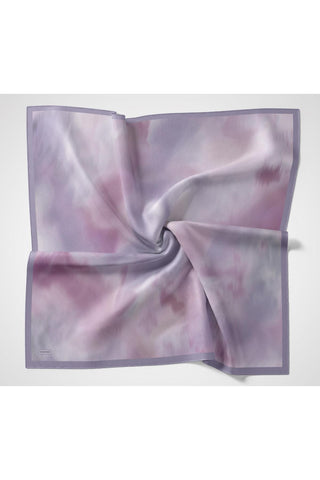 Viscose Velora Scarf, Four Seasons Kilim Pattern, Light Gray, 90x90 cm 