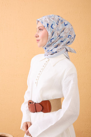 Velora Scarf Vintage Paisley Baby Blue