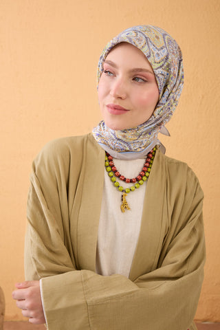 Velora Scarf Vintage Paisley Silver
