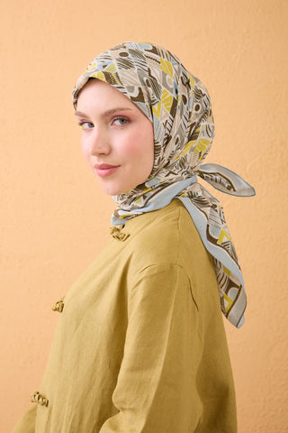 Velora Scarf Vintage Paisley Khaki