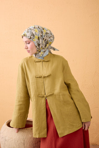 Velora Scarf Vintage Paisley Khaki