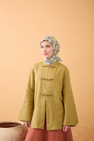 Velora Scarf Vintage Paisley Khaki