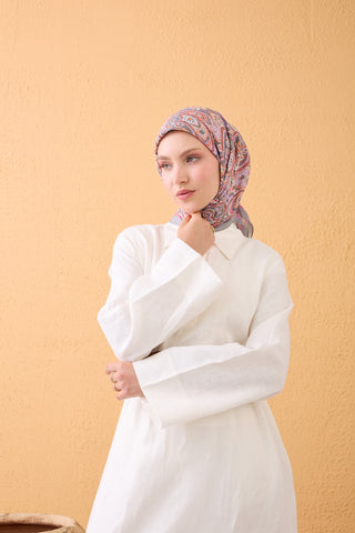 Velora Scarf Vintage Paisley Dark Grey