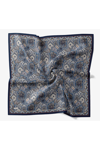 Velora Scarf Vintage Paisley Navy Blue