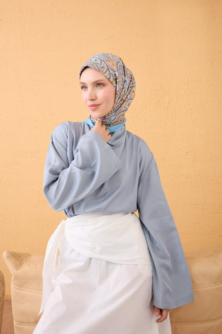 Velora Scarf Vintage Paisley Blue