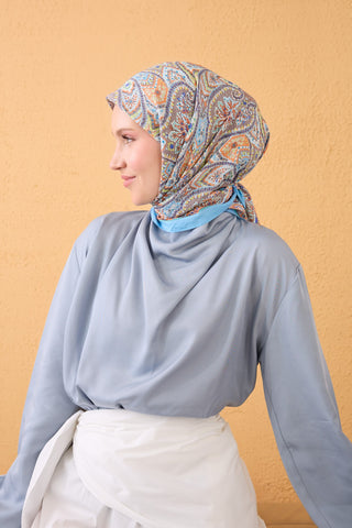 Velora Scarf Vintage Paisley Blue