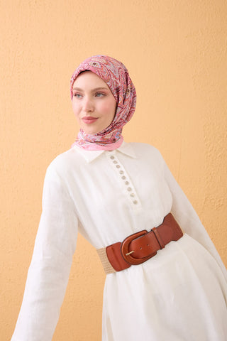 Velora Scarf Vintage Paisley Pink