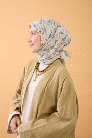 Velora Eşarp Vintage Paisley Su Yeşili