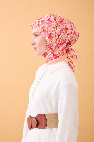 Velora Scarf Vintage Paisley Salmon