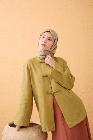 Velora Scarf Vintage Paisley Green
