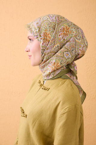 Velora Scarf Vintage Paisley Green