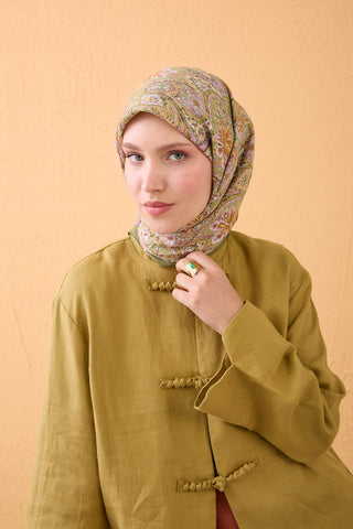 Velora Scarf Vintage Paisley Green