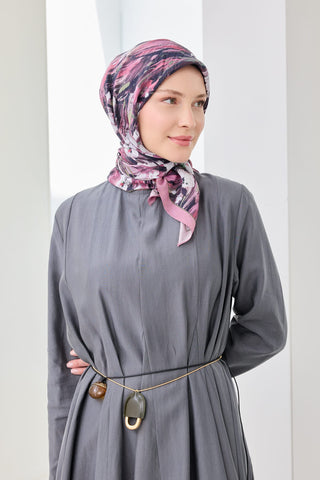 Velora Eşarp Watercolor Flower Gül Kurusu - Velora Eşarp - | Silk Home