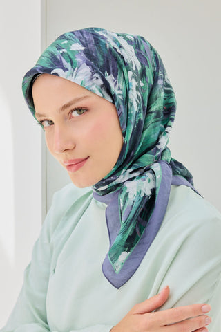 Velora Eşarp Watercolor Flower Lavanta - Velora Eşarp - | Silk Home