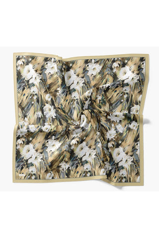 Velora Eşarp Watercolor Flower Pastel Sarı - Velora Eşarp - | Silk Home