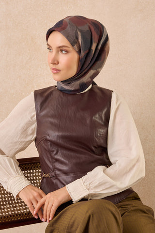Velora Eşarp Watercolor Füme - Velora Eşarp - | Silk Home