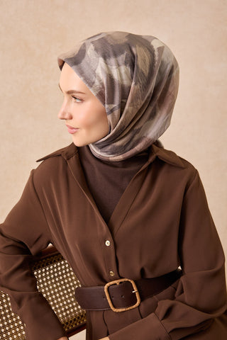 Velora Eşarp Watercolor Gri - Velora Eşarp - | Silk Home