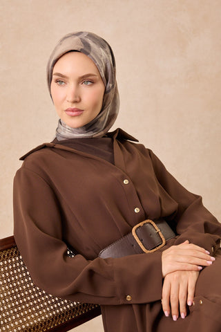 Velora Eşarp Watercolor Gri - Velora Eşarp - | Silk Home