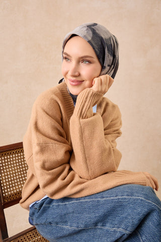 Velora Eşarp Watercolor Lacivert - Velora Eşarp - | Silk Home