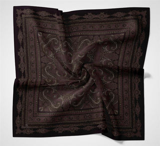 Viskon Velora Eşarp Dört Mevsim Koyu Mürdüm 90X90 - Velora Eşarp - | Silk Home