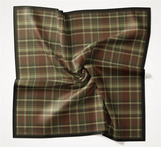 Viscose Velora Scarf, Four Seasons, Plaid Pattern, Anthracite, 90x90 cm 