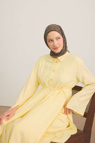 Yaz Esintisi Ditsy Floral Acı Kahve