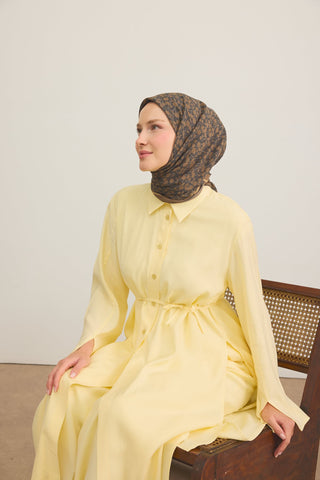 Yaz Esintisi Ditsy Floral Acı Kahve