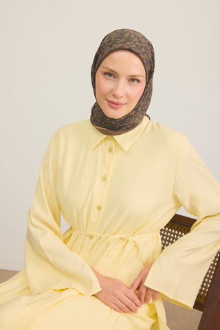 Yaz Esintisi Ditsy Floral Acı Kahve