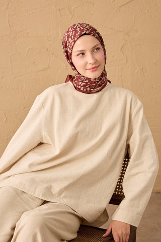 Yaz Esintisi Ditsy Floral Bordo