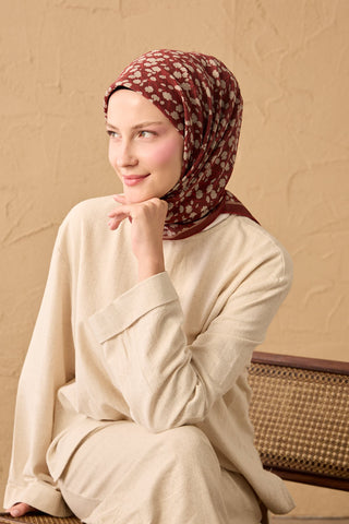 Yaz Esintisi Ditsy Floral Bordo