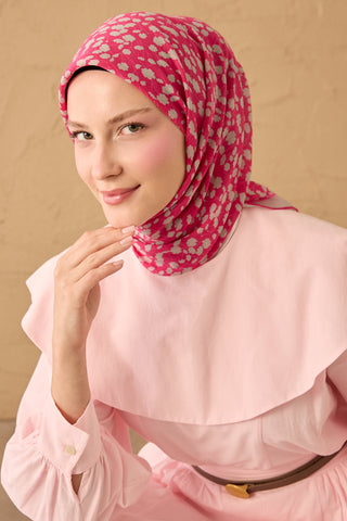 Yaz Esintisi Ditsy Floral Fuşya