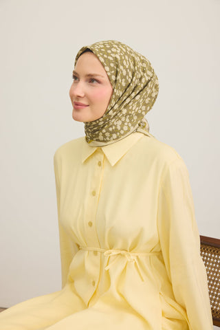 Yaz Esintisi Ditsy Floral Haki
