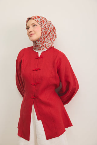 Yaz Esintisi Ditsy Floral Kırmızı
