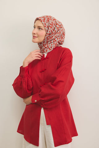 Yaz Esintisi Ditsy Floral Kırmızı