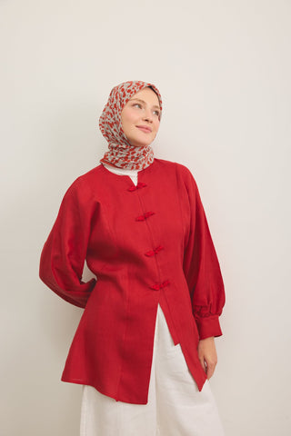 Yaz Esintisi Ditsy Floral Kırmızı