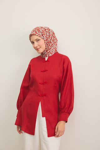 Yaz Esintisi Ditsy Floral Kırmızı