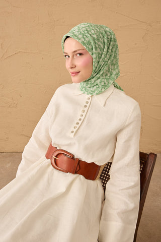 Yaz Esintisi Ditsy Floral Mint Yeşili