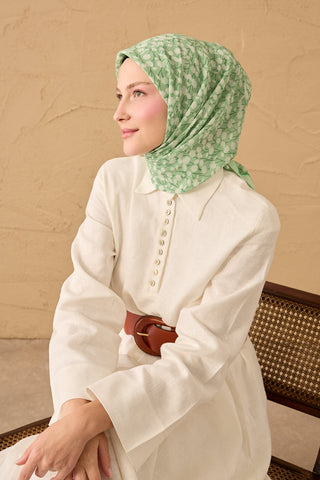 Yaz Esintisi Ditsy Floral Mint Yeşili