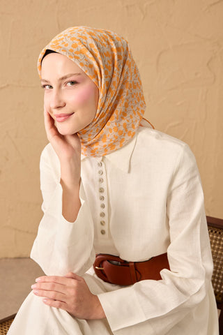 Yaz Esintisi Ditsy Floral Turuncu