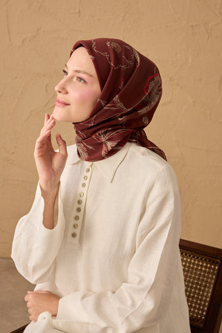 Yaz Esintisi Flora Bordo