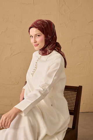 Yaz Esintisi Flora Bordo