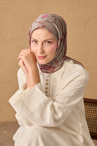 Yaz Esintisi Flora Koyu Gri