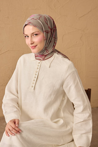 Yaz Esintisi Flora Koyu Gri