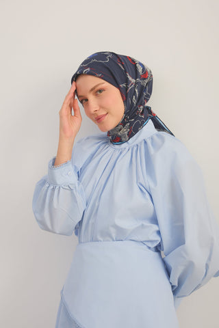 Yaz Esintisi Flora Lacivert